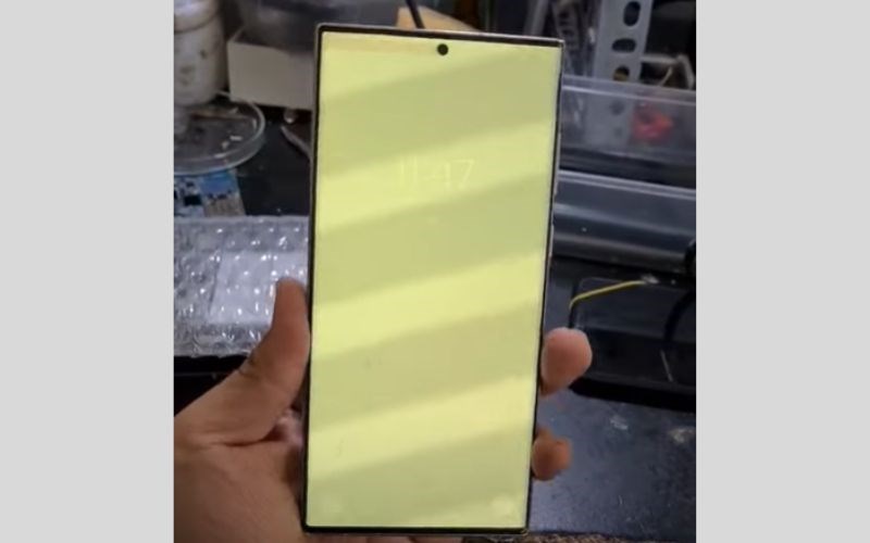 samsung xanh man hinh